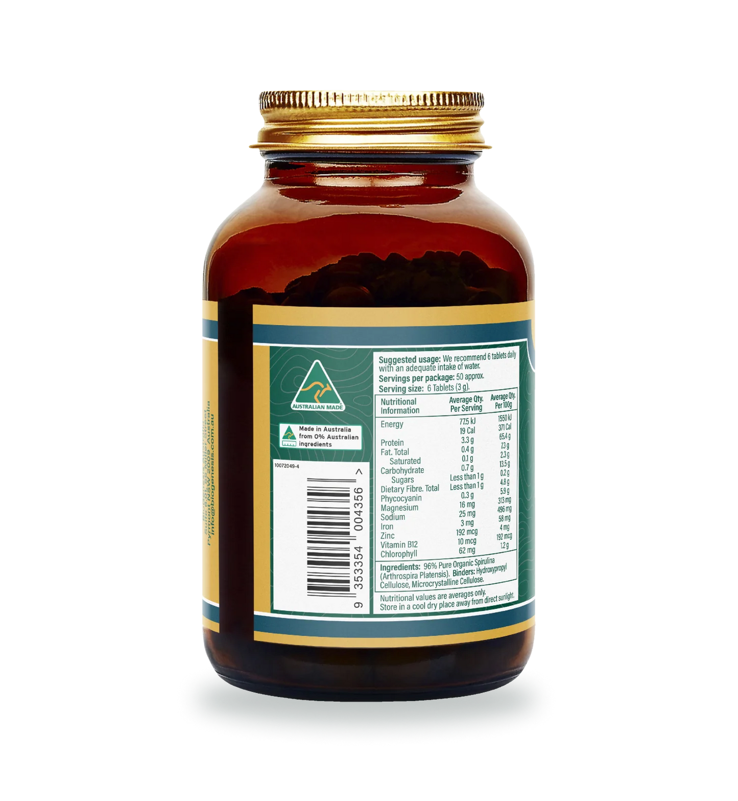 BioGenesis - Organic Spirulina 300 Tablets