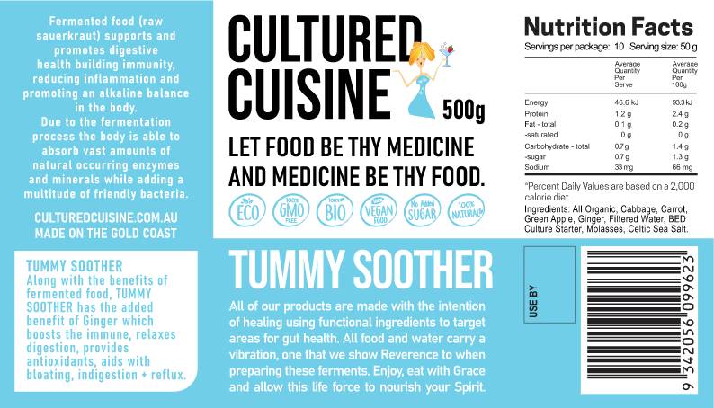 Fermented Tummy Soother with Ginger 500g