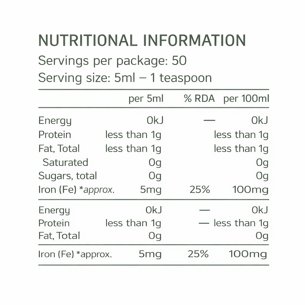 Forage Botanical with Iron & Fulvic + Humic Acids 250ml