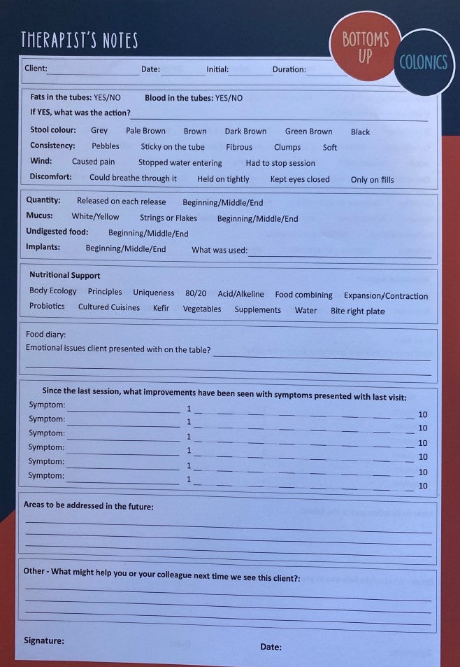 Therapist Notes Form image 0