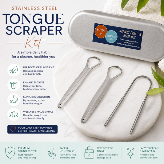Stainless Steel Tongue Scraper Kit