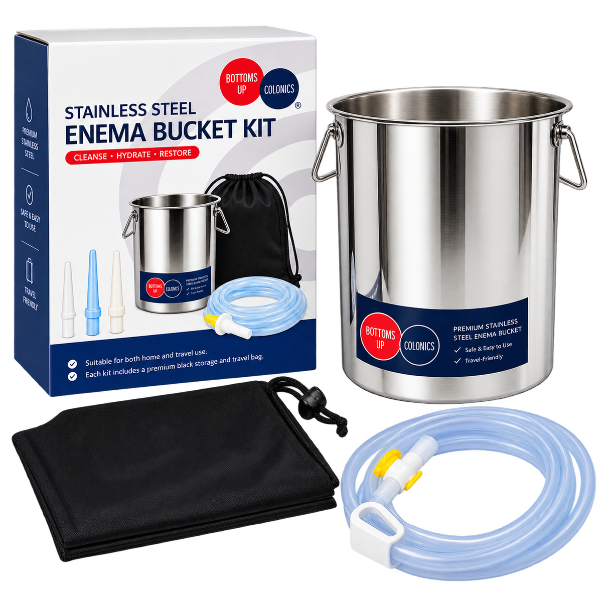 Enema Bucket - Stainless Steel