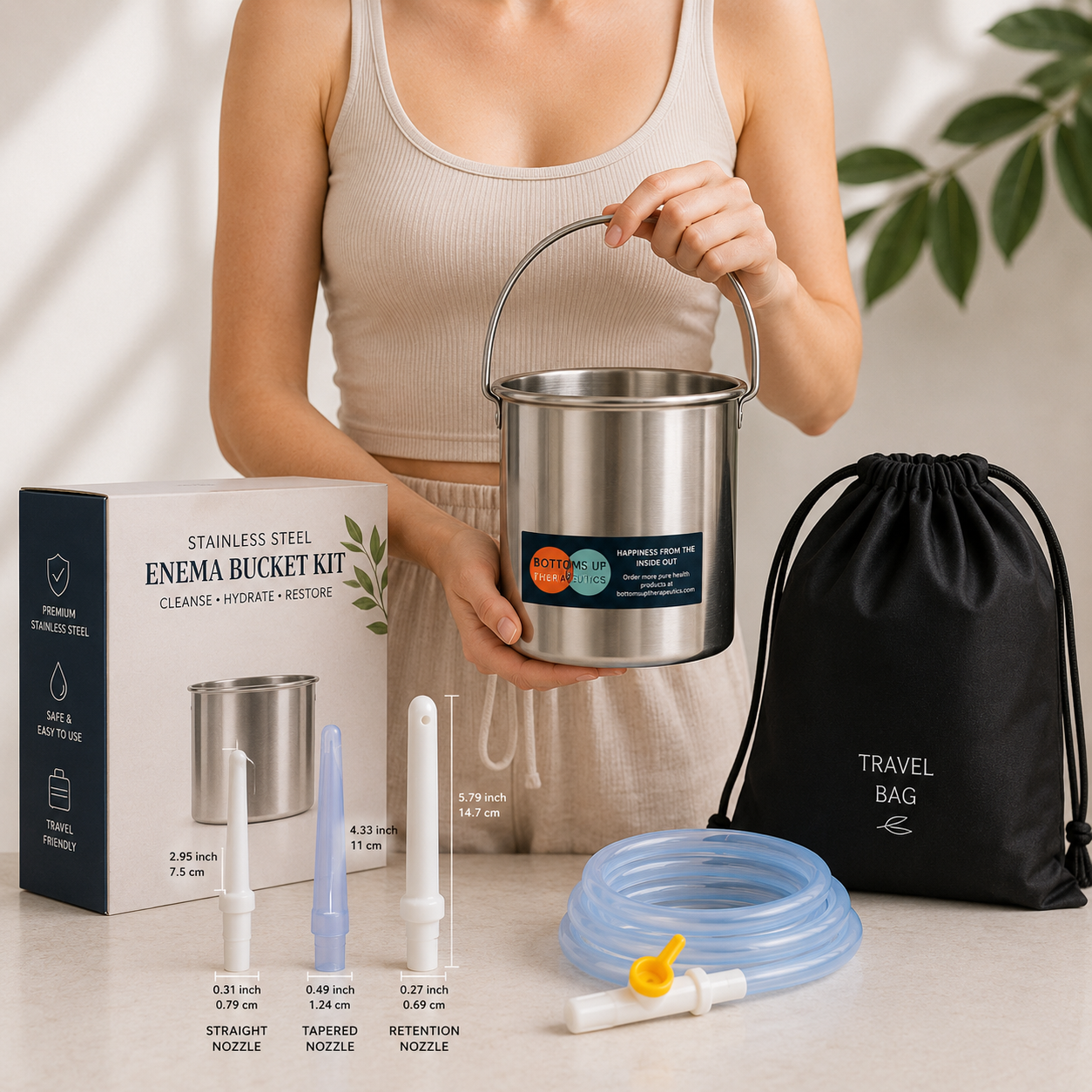 Enema Bucket - Stainless Steel