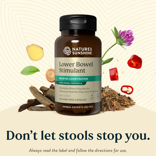 Nature's Sunshine - Lower Bowel Stimulant 100 Capsules