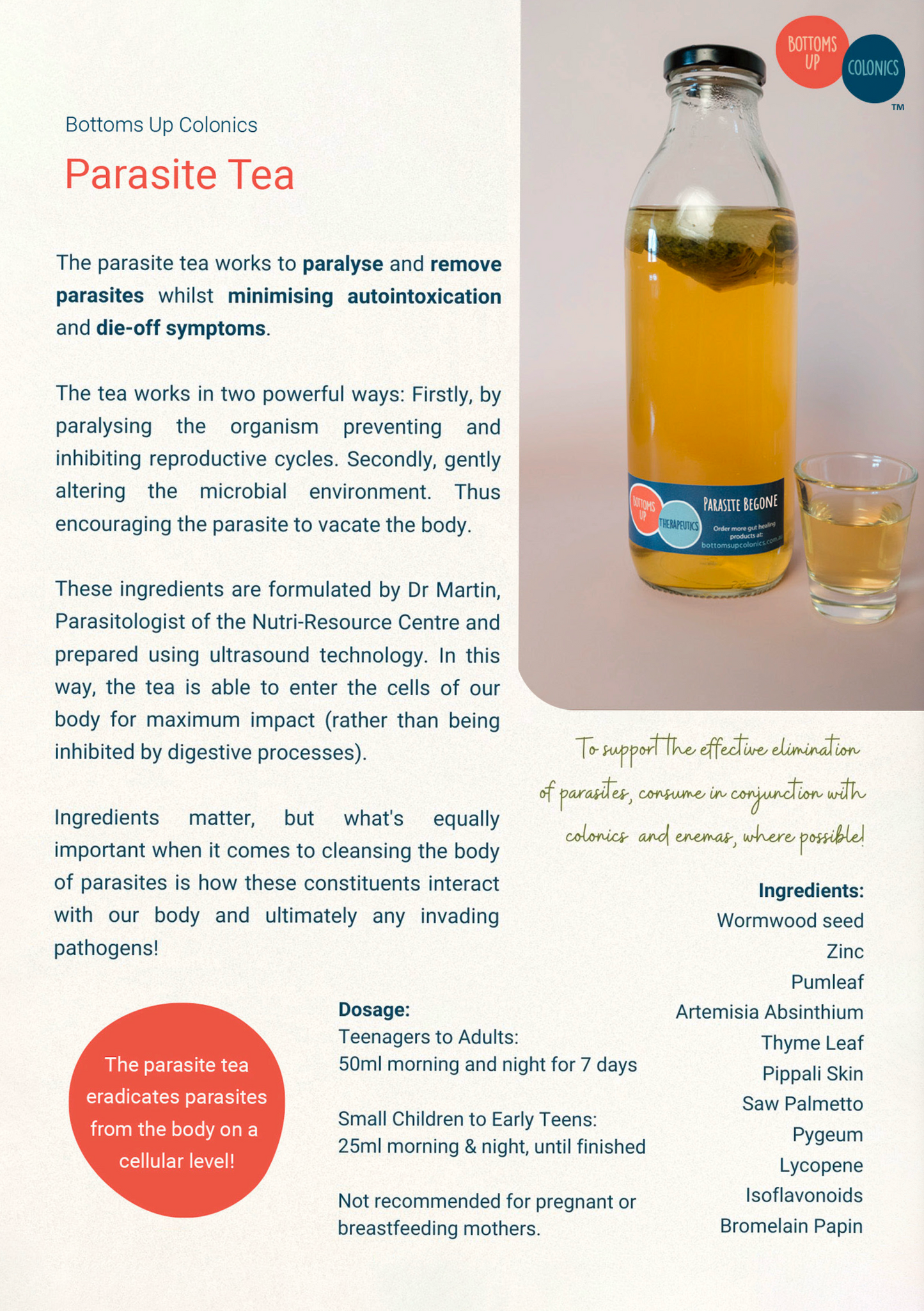 Therapeutic Tea - Parasites Be Gone
